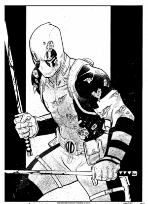MIKE HAWTHORNE TORSO COMMISSION - B/W